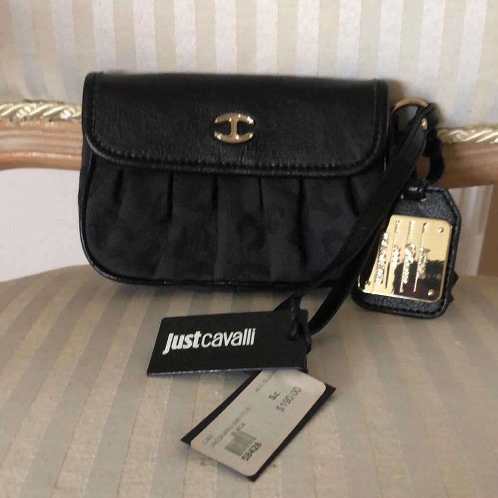 New Just Cavalli navy wristlet